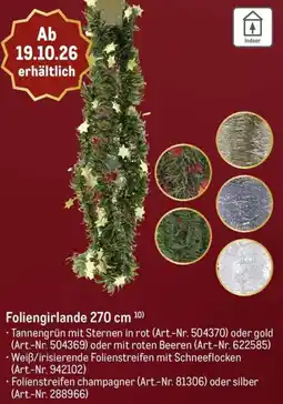 METRO Foliengirlande 270 cm Angebot