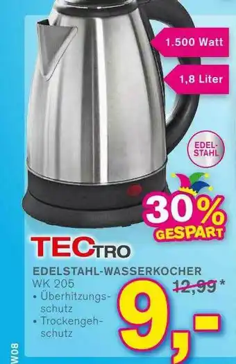 KODi Tectro Edelstahl-wasserkocher Angebot