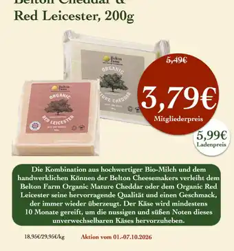 LPG Biomarkt Belton Cheddar & Red Leicester Angebot