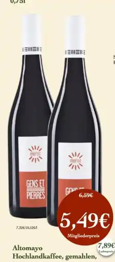 LPG Biomarkt Gens et Pierres merlot Angebot