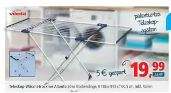 Pfennigpfeiffer Teleskop-wäschetrockner Aliante Vileda Angebot