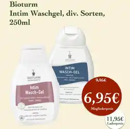 LPG Biomarkt Bioturm Intim Waschgel Angebot