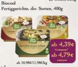 LPG Biomarkt Biocool Fertiggerichte, div. Sorten Angebot