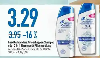 diska Head&shoulders Anti-schuppen Shampoo Oder 2in1 & Pflegespülung Angebot