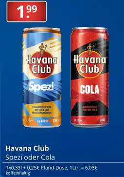 Sagasser Havana Club Spezi oder Cola Angebot
