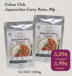 LPG Biomarkt Gohan Club Japanisches Curry Roux Angebot