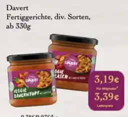 LPG Biomarkt Davert Fertiggerichte Angebot