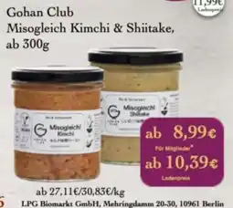 LPG Biomarkt Gohan Club Misogleich Kimchi & Shiitake Angebot