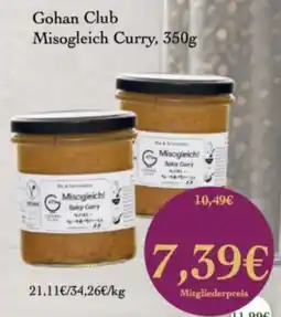 LPG Biomarkt Gohan Club Misogleich Curry Angebot