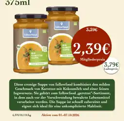 LPG Biomarkt followfood BIO KAROTTEN SUPPE Angebot