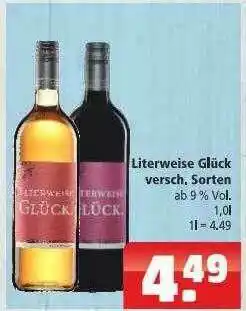 Getränkehaus Literweise Glück Angebot