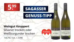 Sagasser Weingut Kauppert Silvaner trocken oder Weißburgunder trocken Angebot
