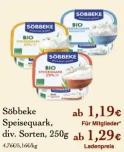 LPG Biomarkt Söbbeke Speisequark Angebot
