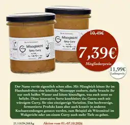 LPG Biomarkt Misogleich! Spicy Curry Angebot