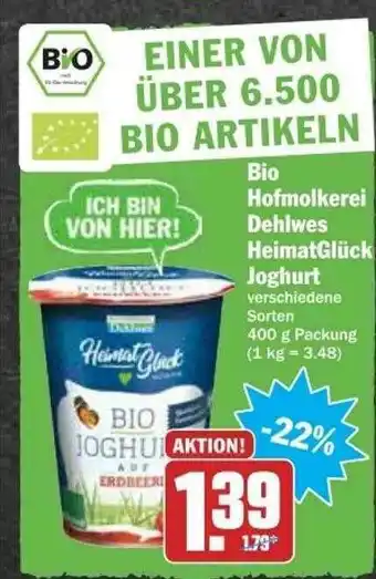 dodenhof Bio Hofmolkerei Dehlwes Heimatglück Joghurt Angebot