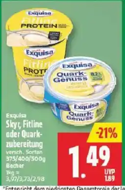 Marktkauf Exquisa Fitline oder Quarkzubereitung Angebot