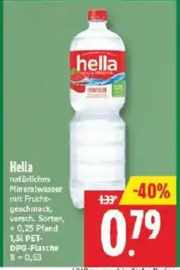 Marktkauf Hella natürliches Mineralwasser mit Fruchtgeschmack Angebot