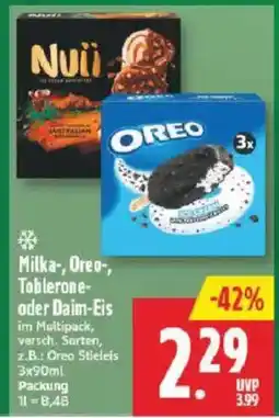 Marktkauf Milka-, Oreo-, Toblerone- oder Daim-Eis Angebot