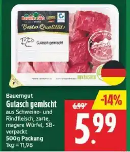 Marktkauf Bauerngut Gulasch gemischt Angebot