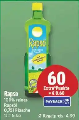 Marktkauf Rapso 100% reines Rapsöl Angebot