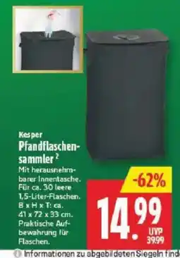 Marktkauf Kesper Pfandflaschensammler Angebot