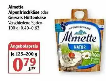 Globus Almette Alpenfrischkäse Angebot