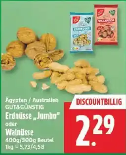 Marktkauf GUT&GÜNSTIG Erdnüsse „Jumbo“ oder Walnisse Angebot