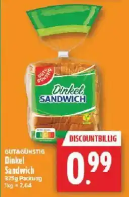 Marktkauf Dinkel Sandwich Angebot