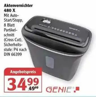 Globus Aktenvernichter 480 X Genie Angebot