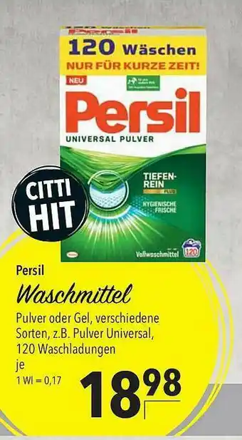 CITTI Markt Persil Waschmittel Angebot