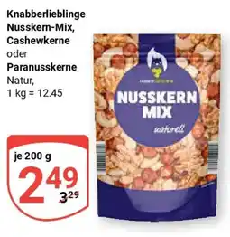 Globus Knabberlieblinge Nusskern-Mix, Cashewkerne oder Paranusskerne Angebot