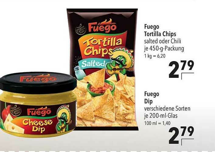 Fuego Tortilla Chips Oder Dip Angebot bei CITTI Markt