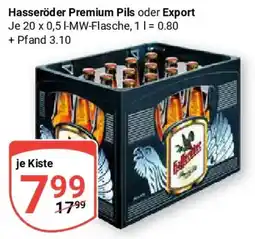 Globus Hasseröder Premium Pils oder Export Angebot