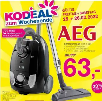 KODi Aeg Staubsauger Vx4-1-eb Angebot