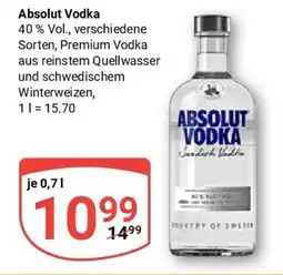 Globus Absolut Vodka Angebot