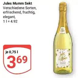 Globus Jules Mumm Sekt Angebot