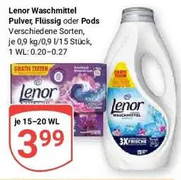 Globus Lenor Waschmittel Pulver, Flüssig oder Pods Angebot