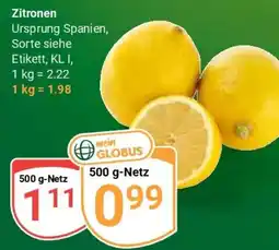 Globus Zitronen Angebot