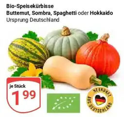 Globus Bio-Speisekürbisse Butternut, Sombra, Spaghetti oder Hokkaido Angebot