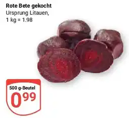 Globus Rote Bete gekocht Angebot