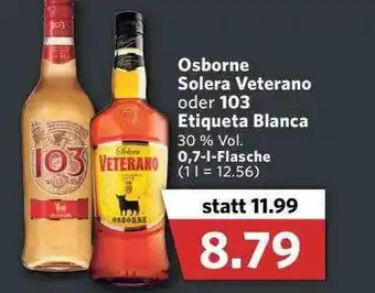 Combi Osborne Solera Veterano Oder 103 Etiqueta Blanca Angebot