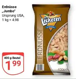 Globus Erdnüsse ,,Jumbo" Angebot