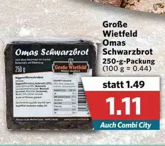 Combi Große Wietfeld Omas Schwarzbrot Angebot