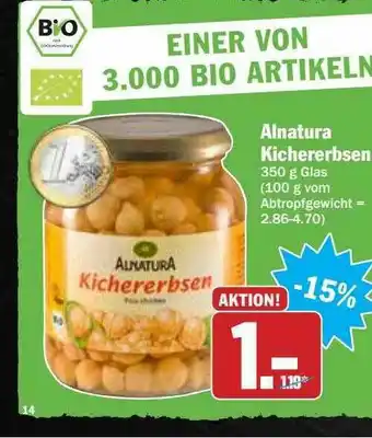 Hit Alnatura Kichererbsen Angebot