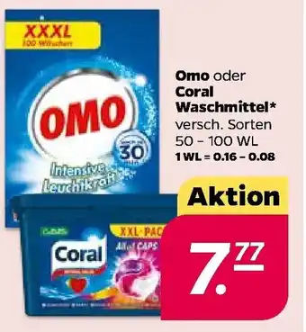 NETTO Omo oder Coral Waschmittel Angebot