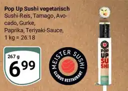 Globus Pop Up Sushi vegetarisch Angebot