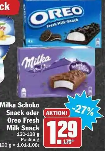 Hit Milka Schoko Snack Oder Oreo Fresh Milk Snack Angebot