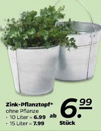 NETTO Zink Pflanztopf Angebot