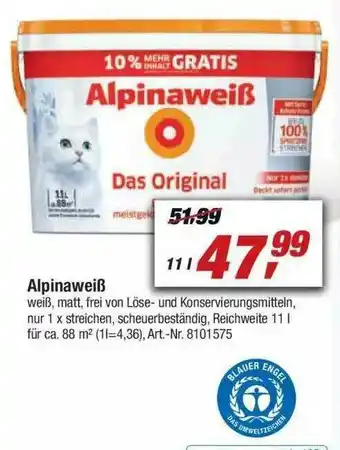 toom Baumarkt Alpinaweiß Angebot