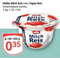 Globus Müller Milch Reis oder Vegan Reis Angebot